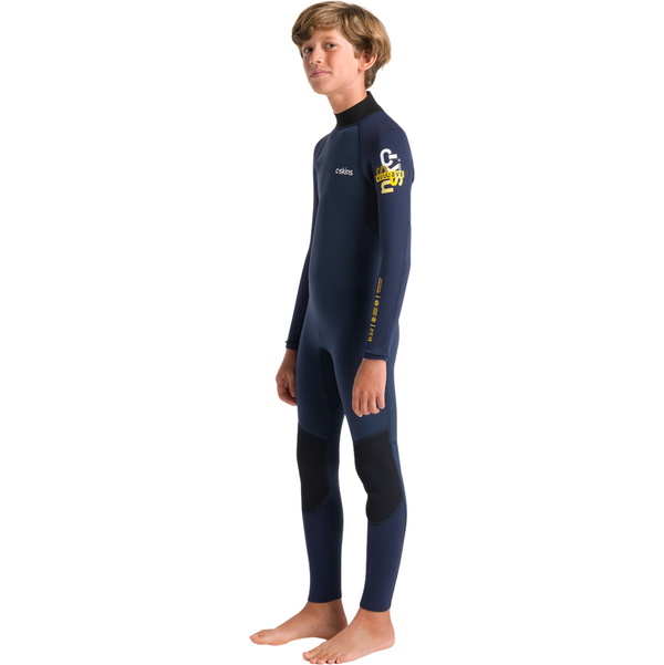 Skins NuWave Element 3/2mm Back Zip Slate 2026 C- Junior Våddragt C-NEL32STJ - Bluestone / / Multi